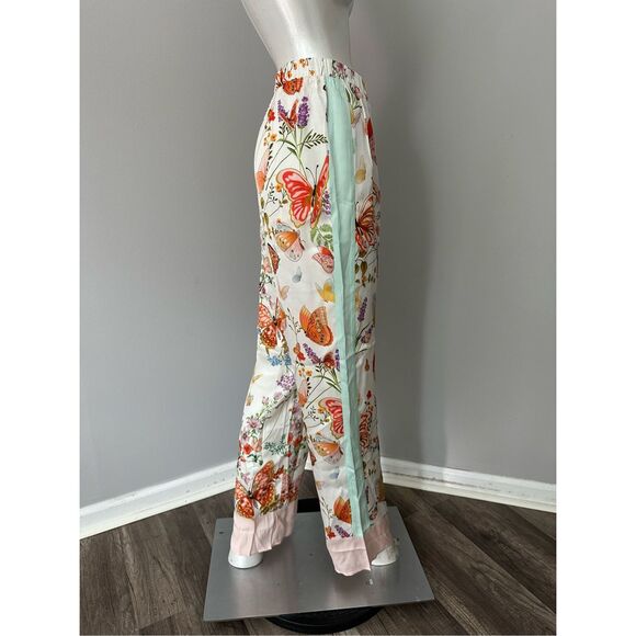 NWT My Beachy Side Printed Straight Leg Pull-on Cropped Pants Multicolor Small - Picture 6 of 8